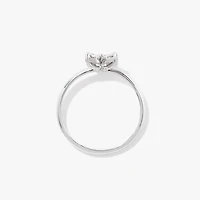 Diamond Cluster Ring with Petal Motif 10K White Gold (0.15 ct tw)