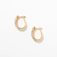 Diamond Cluster Hook Earrings in 10K Yellow Gold (0.50 ct tw)