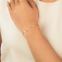 Flower Bracelet in 10K Yellow Gold