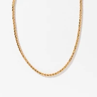 10K Diamond Cut Yellow Gold Round 1.3mm Wheat Chain (20")