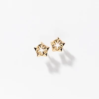 Star Stud Earrings in 10K Yellow Gold