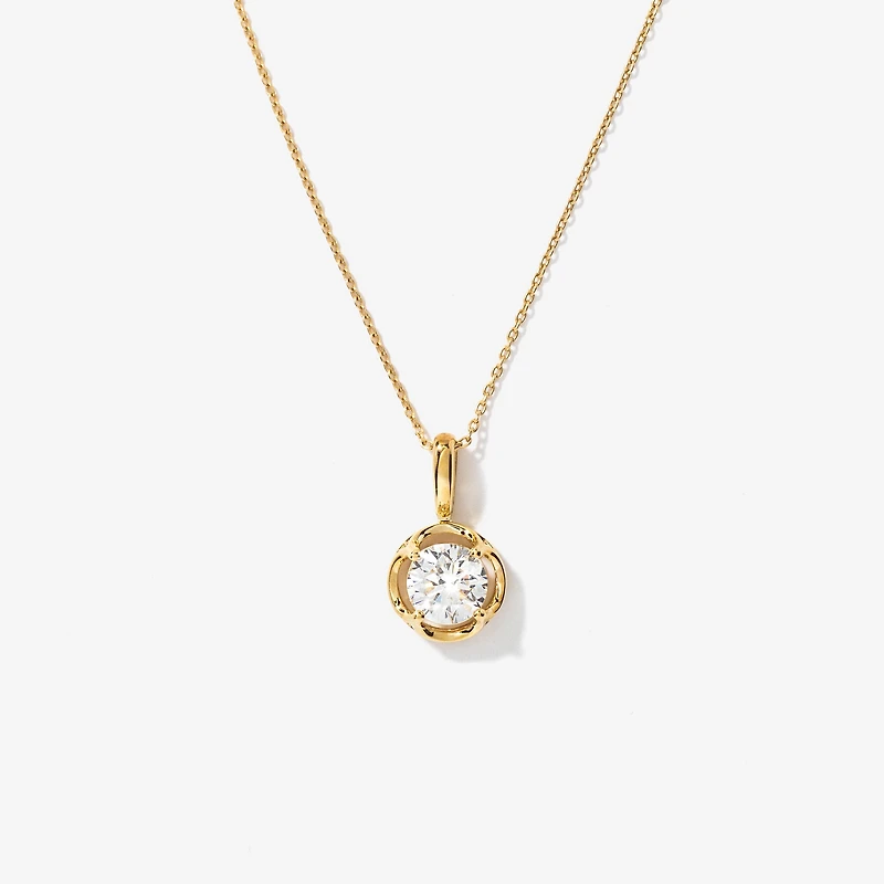 Lab Grown Diamond Necklace in 10K Yellow Gold (1.00 ct tw)