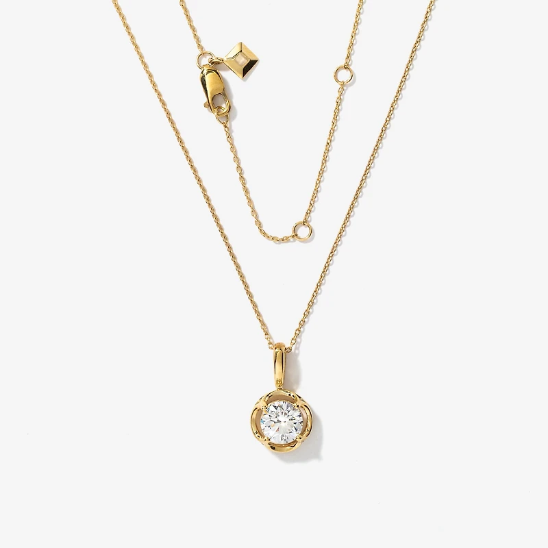 Lab Grown Diamond Necklace in 10K Yellow Gold (1.00 ct tw)