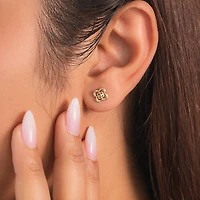 Flower Stud Earrings in 10K Yellow Gold