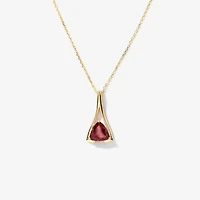 Garnet Necklace in 10K White Gold