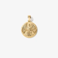 Eagle Medallion Charm Necklace in 10K Yellow Gold