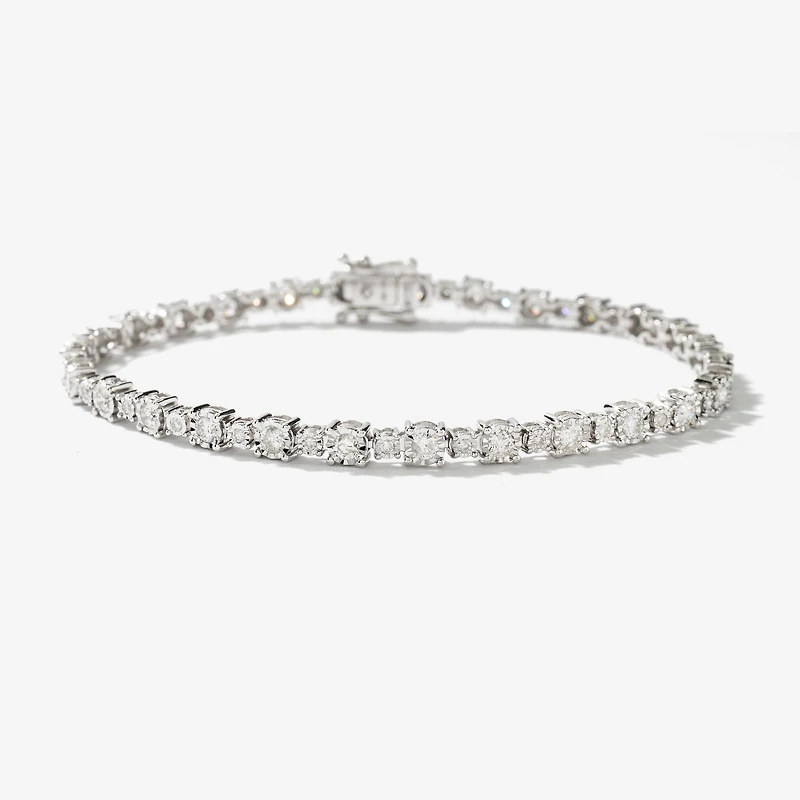 Diamond Bracelet in 10K White Gold (2.00 ct tw)