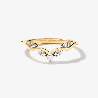Diamond Cluster Ring 10K Yellow Gold (0.07 ct tw)
