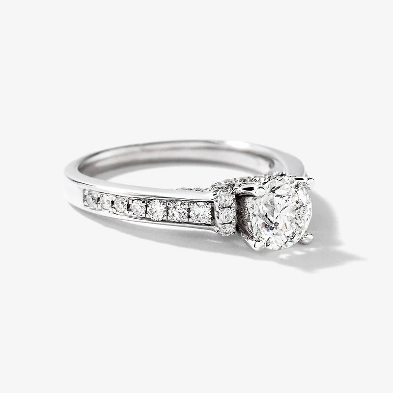 Diamond Engagement Ring 14K White Gold (1.32 ct tw)