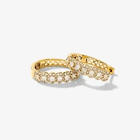 Diamond Hoop Earrings in 10K Yellow Gold (1.00 ct tw)