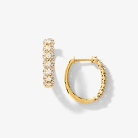 Diamond Hoop Earrings in 10K Yellow Gold (1.00 ct tw)