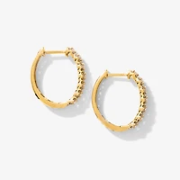 Diamond Hoop Earrings in 10K Yellow Gold (1.00 ct tw)