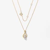 Diamond Cluster Necklace in 10K Yellow Gold (0.20 ct tw)