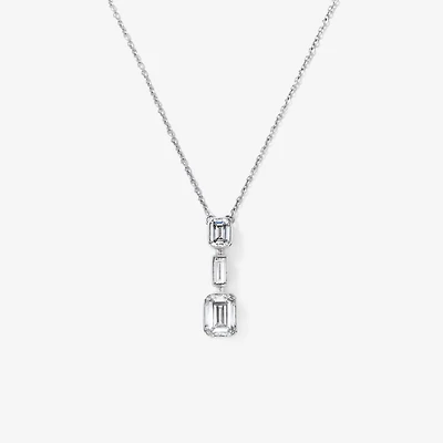 Lab Grown Diamond Necklace in 14K White Gold (1.50 ct tw)