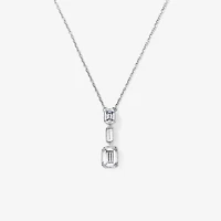 Lab Grown Diamond Necklace in 14K White Gold (1.50 ct tw)