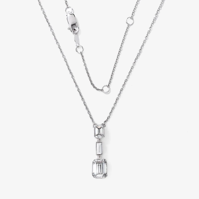 Lab Grown Diamond Necklace in 14K White Gold (1.50 ct tw)