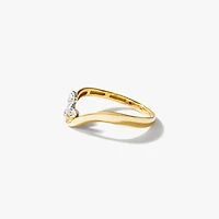 Diamond Cluster Ring with Petal Motif in 10K Yellow and White Gold (0.