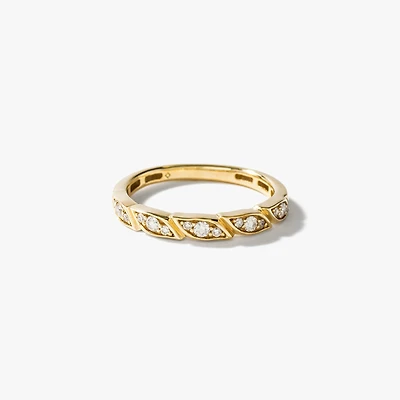 Wedding Band in 10K Yellow Gold (0.16 ct tw)