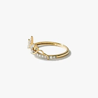 Diamond Petal Cluster Ring 10K Yellow Gold (0.15 ct tw)
