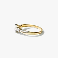 Lab Grown OvalCut Diamond Engagement Ring 10K Yellow Gold (0.80 ct