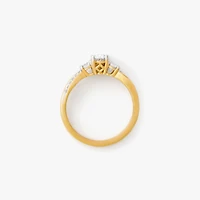 Lab Grown OvalCut Diamond Engagement Ring 10K Yellow Gold (0.80 ct