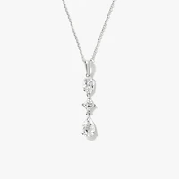 Lab Grown Diamond Necklace in 10K White Gold (1.50 ct tw)