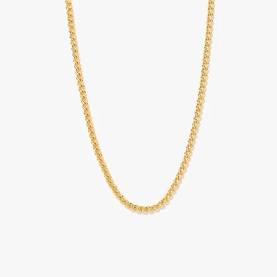 2.1mm Hollow Miami Cuban Chain in 10K Yellow Gold (22")