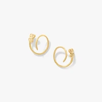 Diamond Butterfly Swirl Earrings in 10K Yellow Gold (0.04 ct tw)