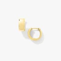 4.5mmx12.5mm Huggie Earrings in 10K Yellow Gold