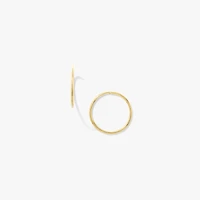 15mm Sleeper Earrings in 10K Yellow Gold