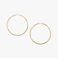1.6x40mm Sleeper Earrings in 10K Yellow Gold