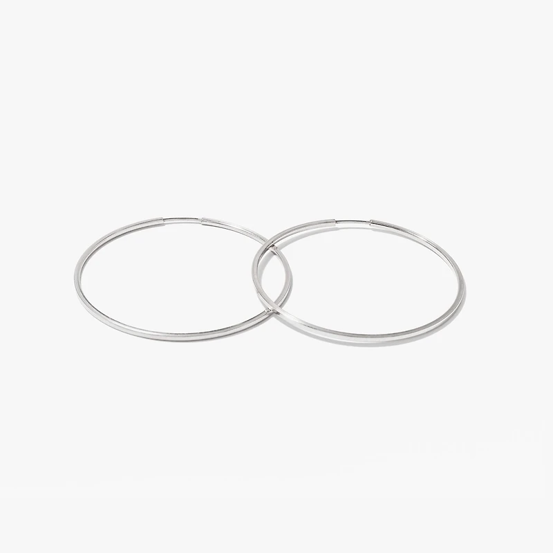 1x35mm Square Tube Sleeper in 10K White Gold