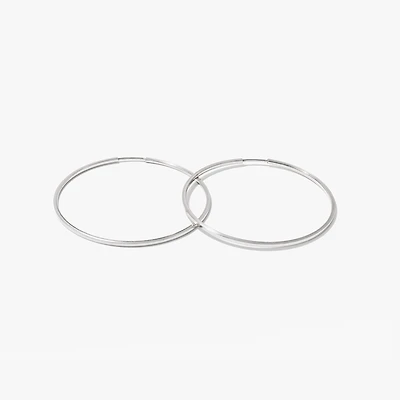 1x35mm Square Tube Sleeper in 10K White Gold