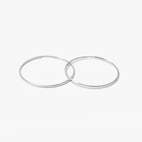 1x35mm Square Tube Sleeper in 10K White Gold