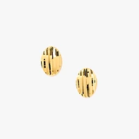 Oval Stud Earrings in 10K Yellow Gold