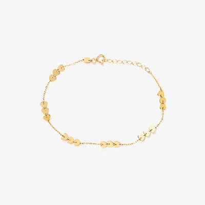 Heart Bracelet in 10K Yellow Gold