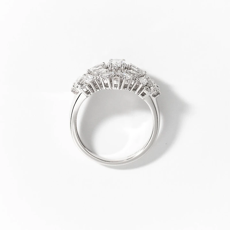 Lab Grown Diamond Cluster Ring 14K White Gold (1.75 ct tw)