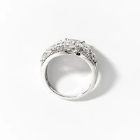 Lab Grown Diamond Cluster Ring 14K White Gold (3.00 ct tw)