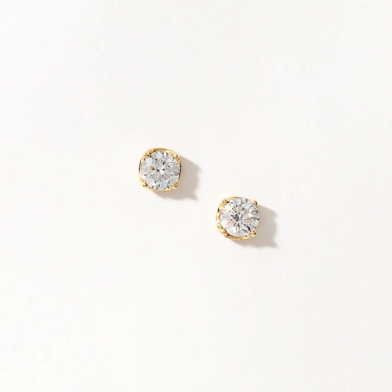 Lab Grown Diamond Stud Earrings in 14K Yellow Gold (1.50 ct tw)