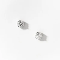 Lab Grown Diamond Stud Earrings in 14K White Gold ( ct tw