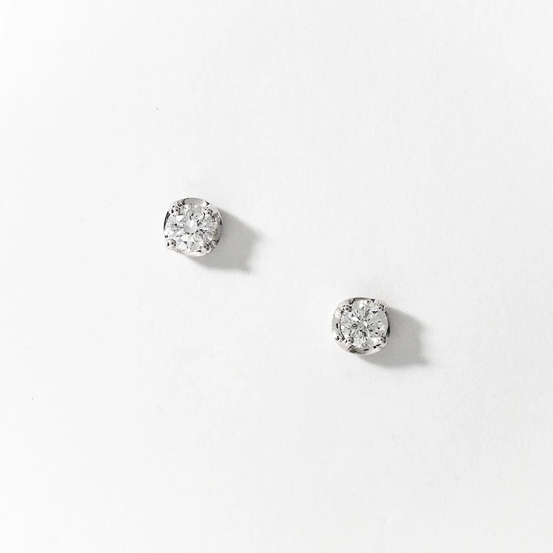 Lab Grown Diamond Stud Earrings in 14K White Gold (0.30 ct tw)