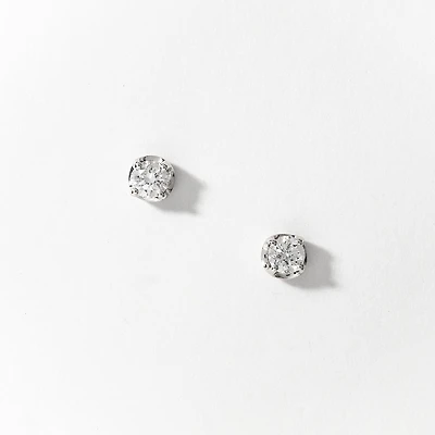 Lab Grown Diamond Stud Earrings in 14K White Gold (0.30 ct tw)