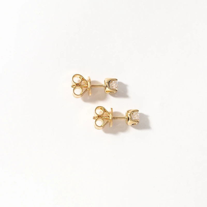 Lab Grown Diamond Stud Earrings in 14K Yellow Gold (0.50 ct tw)