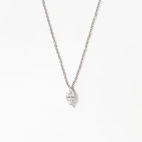 Lab Grown Marquise Diamond Necklace in 14K White Gold (0.50 ct tw)