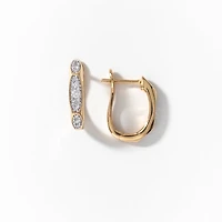 J Hook Diamond Earrings in 10K Yellow Gold (0.25 ct tw)