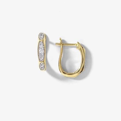 J Hook Diamond Earrings in 10K Yellow Gold (0.25 ct tw)