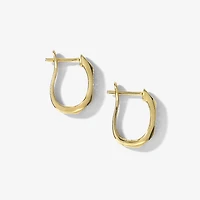 J Hook Diamond Earrings in 10K Yellow Gold (0.25 ct tw)