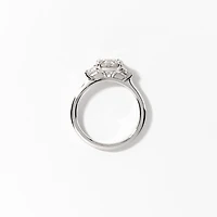 Lab Grown Cushion Cut Diamond Engagement Ring in 14K White Gold (1.83