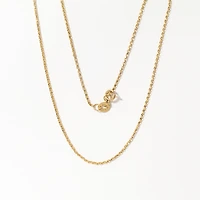 10K Italian Yellow Gold 1.15mm Diamond Cut Rolo Chain in 16"