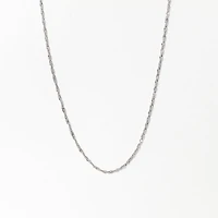 10K White Gold 1.0mm Singapore Chain (14")